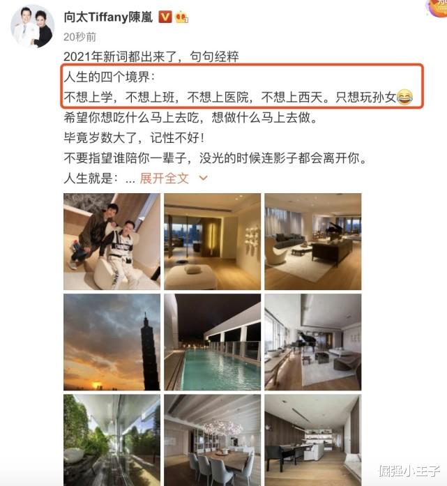 向太|向太为孙儿庆生后离开台湾,晒送给郭碧婷的豪宅,乘豪华私人飞机回内地