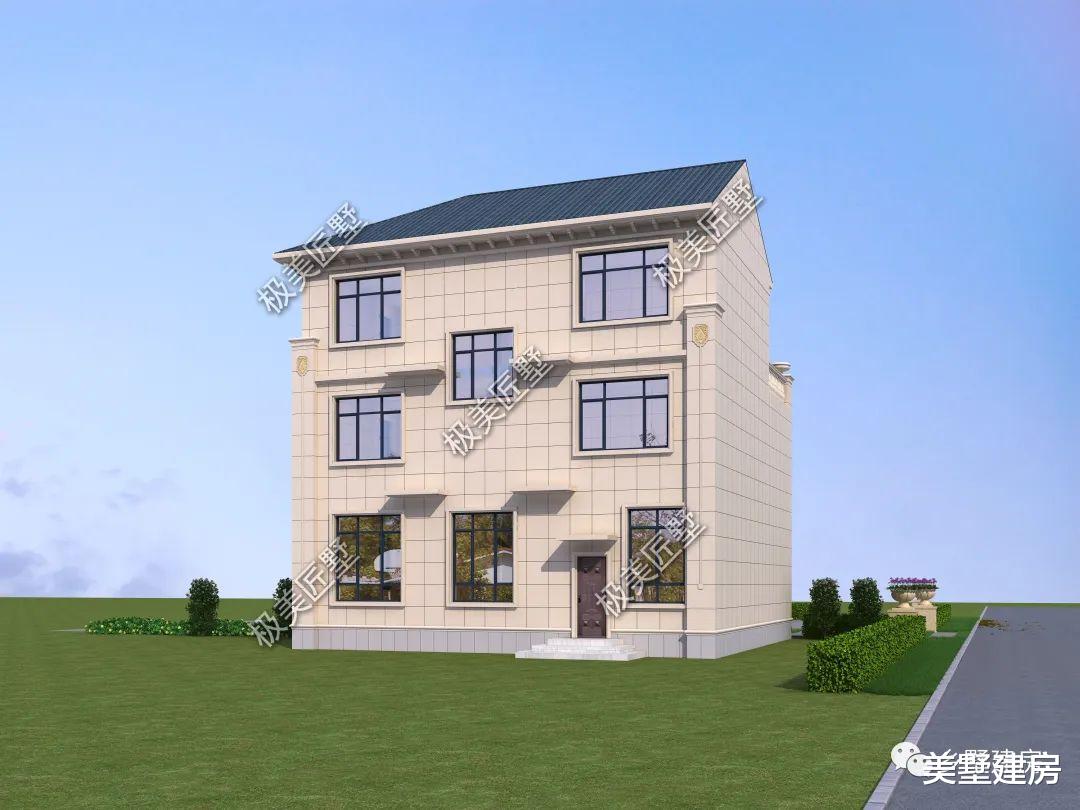 开间12米进深11米，斜坡简欧风格别墅，设计感十足，不看一定会后悔的户型！