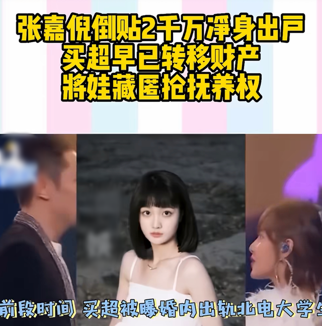 张嘉倪|曝张嘉倪将净身出户！富豪老公出轨转移财产，抢走俩儿子争抚养权