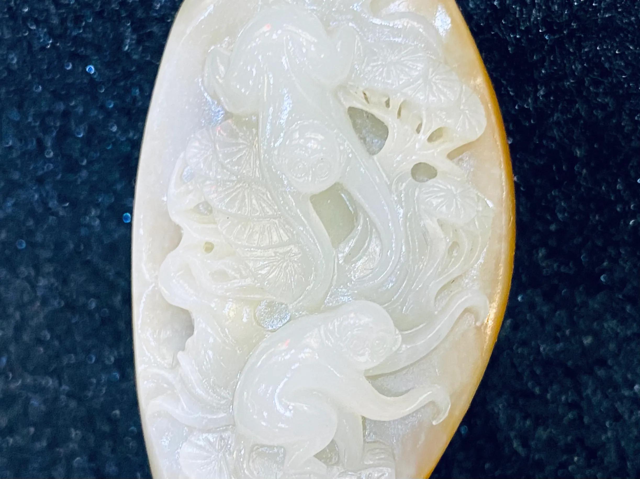 雕刻|形意双全！和田籽料“灵猴”！