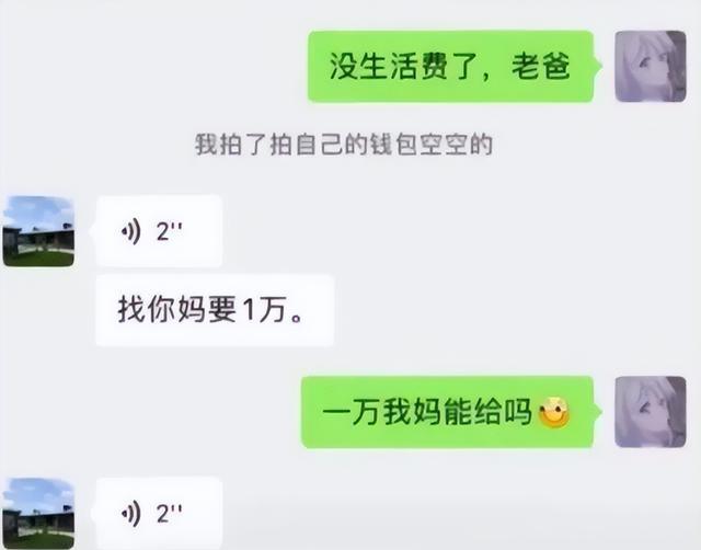要生活费还带砍价的？大学生晒和家长聊天记录，果然姜还是老的辣