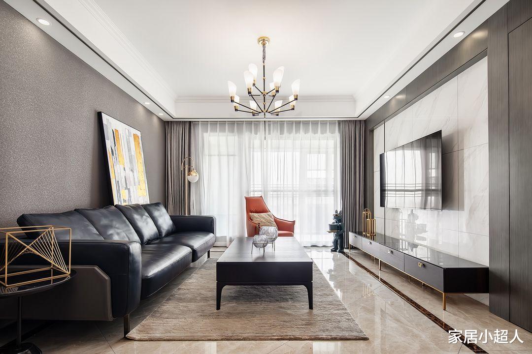 120平现代风之家，质感与色彩的碰撞，彰显现代雅居的魅力