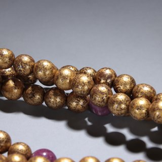 新疆维吾尔自治区|清-沉香封金108佛珠