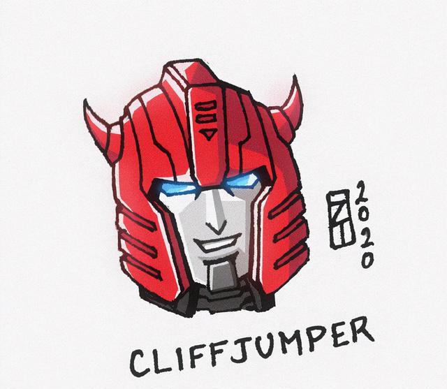 |变形金刚头像插画,恐龙勇士一眼就能认出