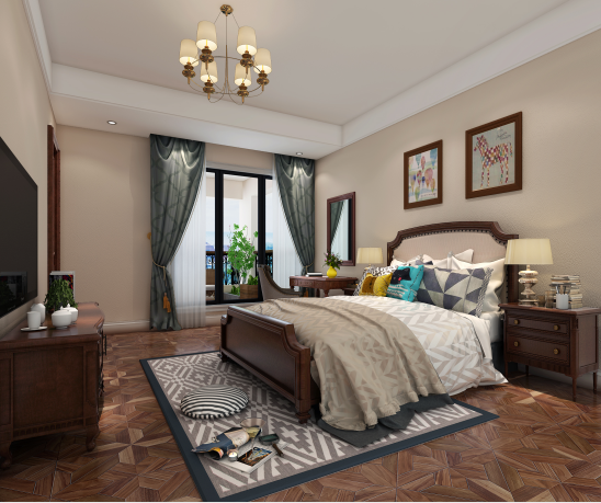 215平没有太多造作的修饰,成就休闲式的浪漫美式风