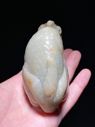 和田玉籽料|明 和田玉籽料 瑞兽 独角兽