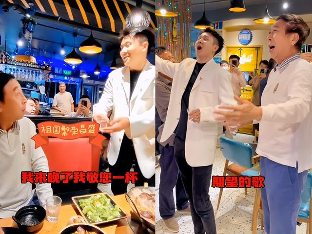 杜淳|64岁冯巩国庆节饭馆唱歌,端酒杯唱完一口闷