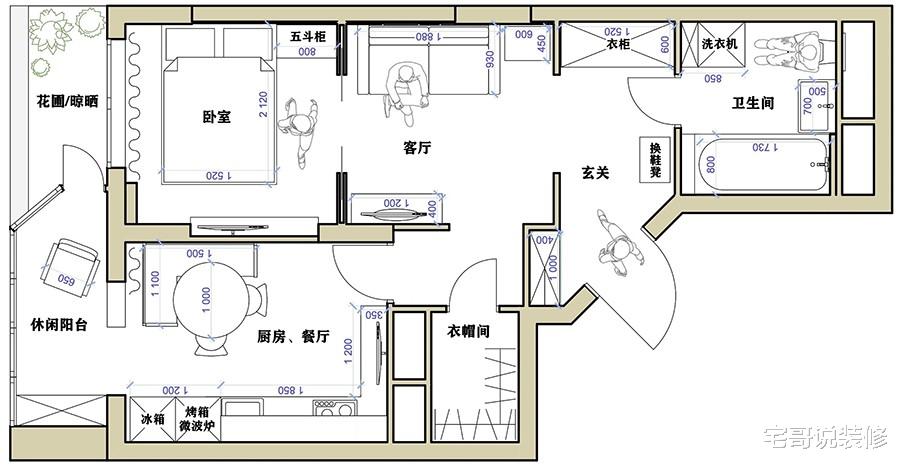 63岁阿姨的独居生活:住42㎡公寓,室内配色清新雅致,耐看又高级