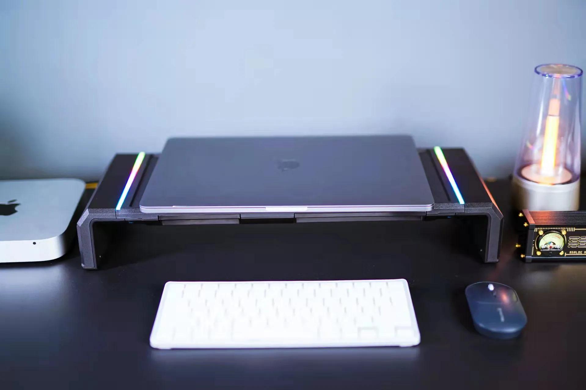 坐立自如的人体工程学极创悠品可升降电脑桌