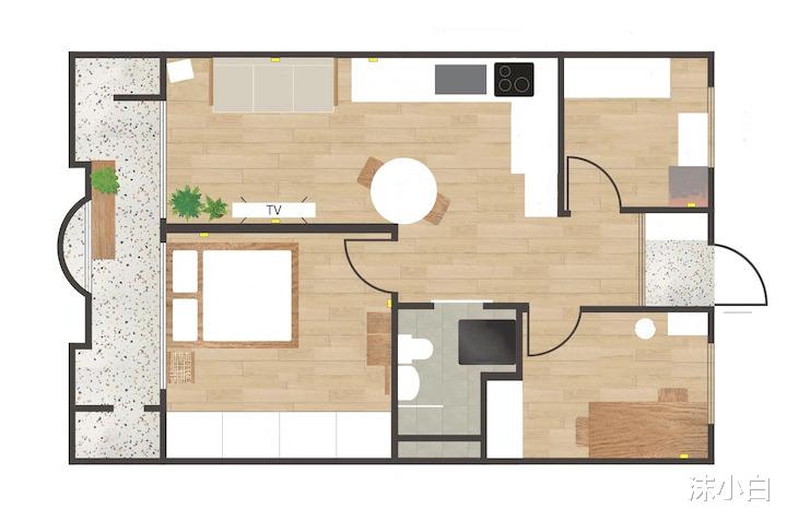 韩国太太第一次装修,80平布局做的真走心,效果一丝不差的仙!