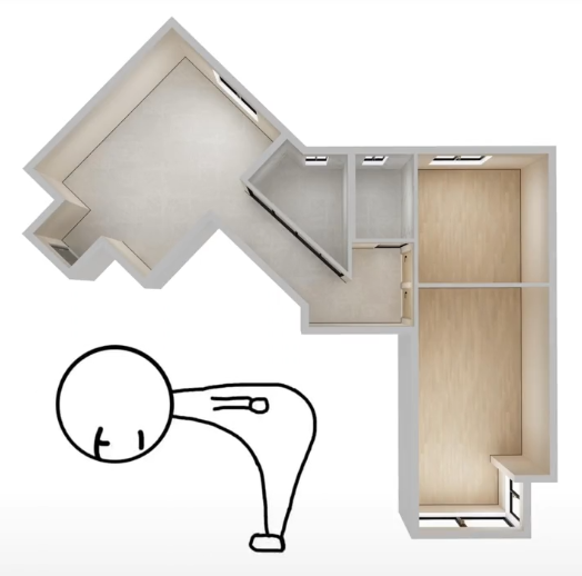 奇葩“鞠躬”户型大改造。你见过这样的户型吗？