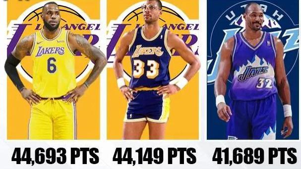 勒布朗·詹姆斯|常规赛和季后赛得分相加最高的20名球员，詹姆斯有望突破五万分