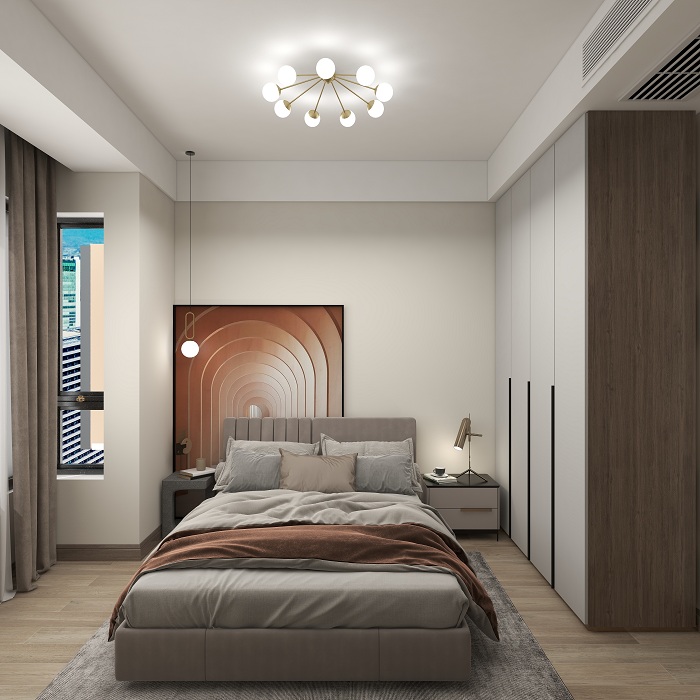 110平米现代风装修案例 精致温馨婚房佳作