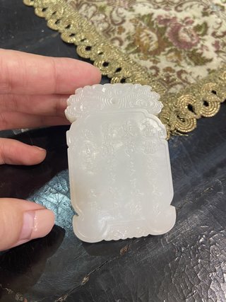 鸳鸯|和田白玉籽料鸳鸯图文玩牌