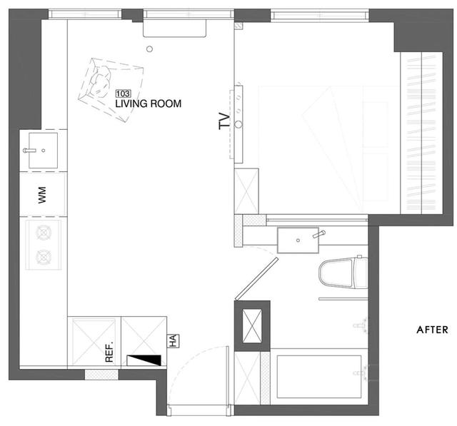 26㎡老房逆袭,改出7大功能区,还有隐形家具和旋转电视,真赞!