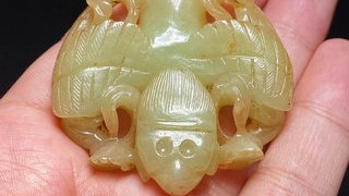 和田玉籽料|明 和田玉籽料 迦楼罗神鸟 大鹏金翅鸟 挂件