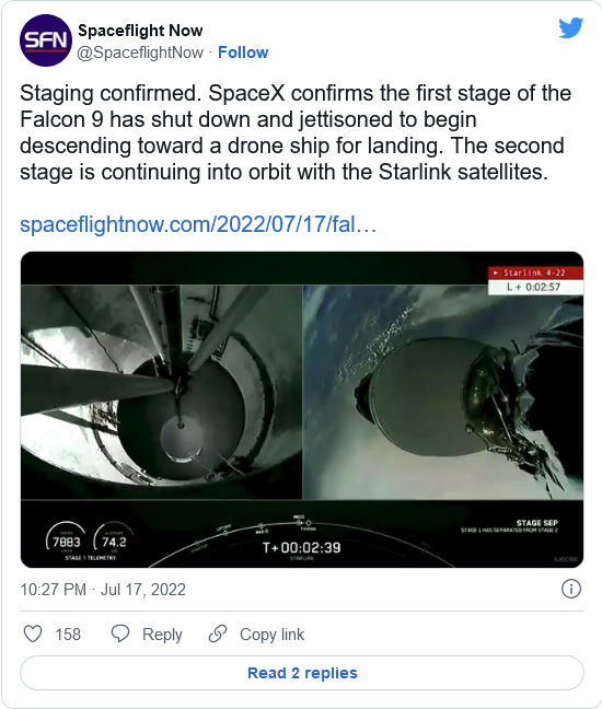 网易|SpaceX成功向近地轨道发射53颗星链互联网卫星