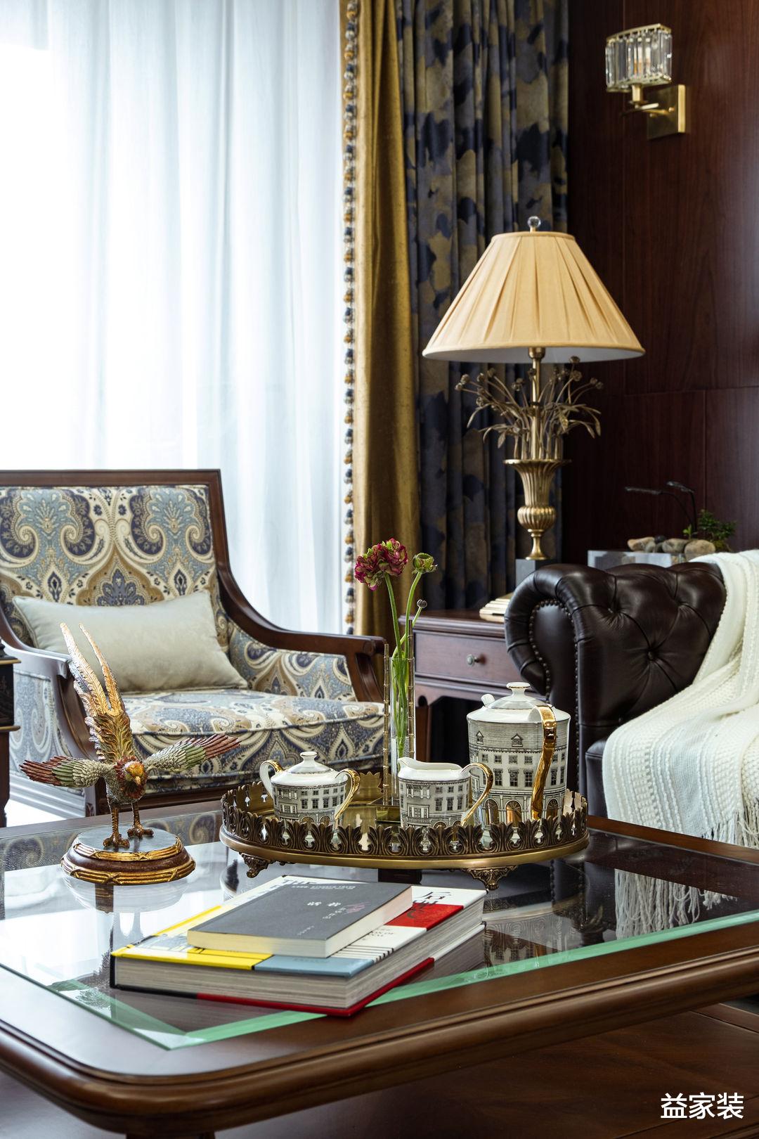 中式和美式混搭设计，让160平大三居更具魅力，实现空间的升级