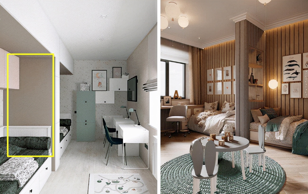 二胎房间别做上下铺了,这样去摆放,钱没白花还能多出3㎡收纳