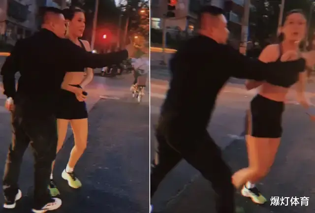 谷爱凌|想不到！谷爱凌与男子合影，想要跑步被阻拦，男子手摸到她身上了