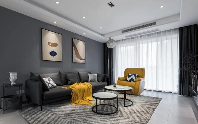 126㎡现代简约，低调的灰色空间，布置出温馨自然的舒适感