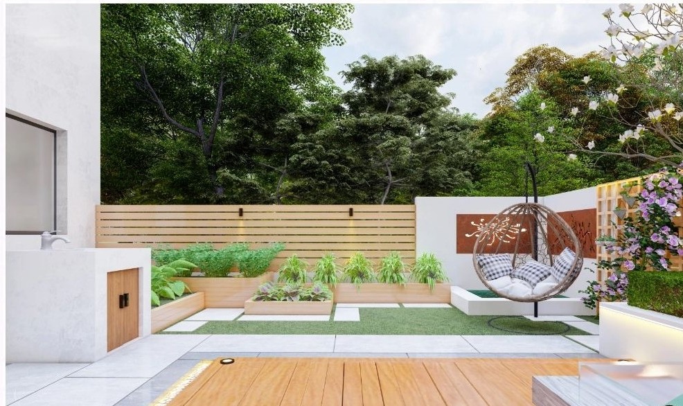 小庭院如何打造?这种清新雅致,格调高雅的现代庭院,你心动了吗