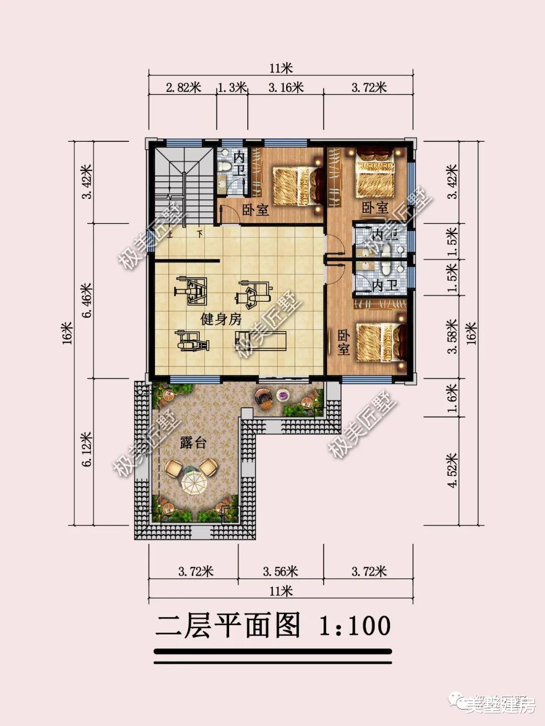 偏房前置呈L型，看看这款户型，家人都满意的设计