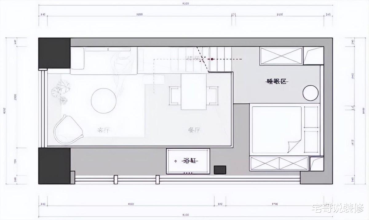 30岁单身姑娘的25㎡小家,利用3.9米层高做两层,要啥有啥,羡慕