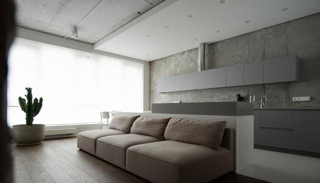 断舍离后工业风不等于穷装,舍弃墙漆、吊顶,120保留了高级感