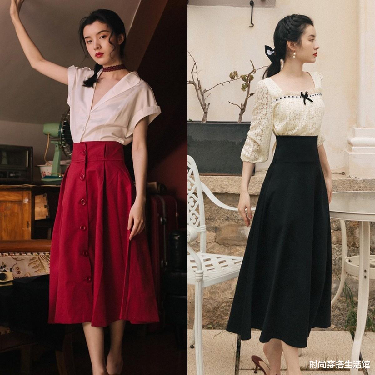 30岁女人，夏天更喜欢穿“短袖衬衫+半身裙”，减龄温柔又提气质