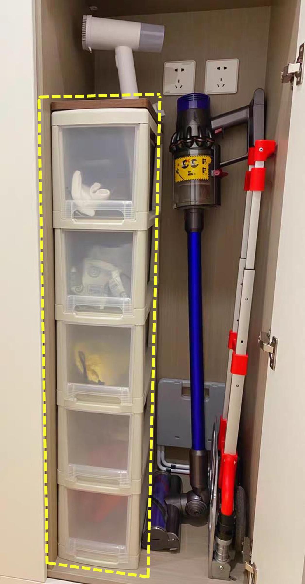 有远见的人,冰箱夹缝25公分都不放过,塞排柜子,分类储放整齐