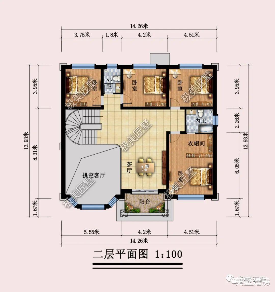 别墅|14.3米×12.3米，经典红屋顶简欧别墅，爸妈都夸你建的好！