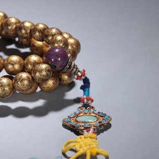 新疆维吾尔自治区|清-沉香封金108佛珠