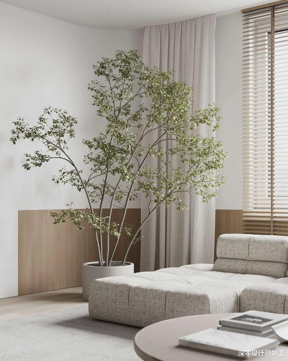 这是我见过最温柔的两居室，132㎡原木搭配简约白，原来也能这么随性