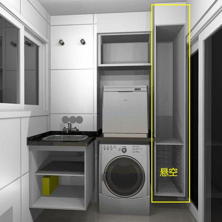 说实在的，就算阳台打满柜子，远不如在这预留10cm的窄柜实用！