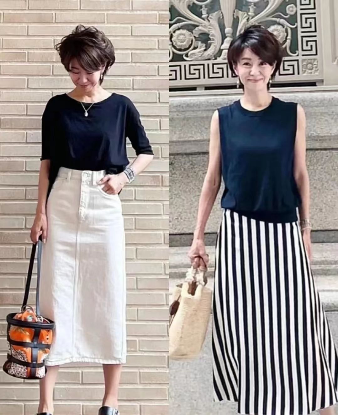 穿衣搭配|人过中年太适合日系穿搭了,3件衣服2种颜色,穿出极简风的美感