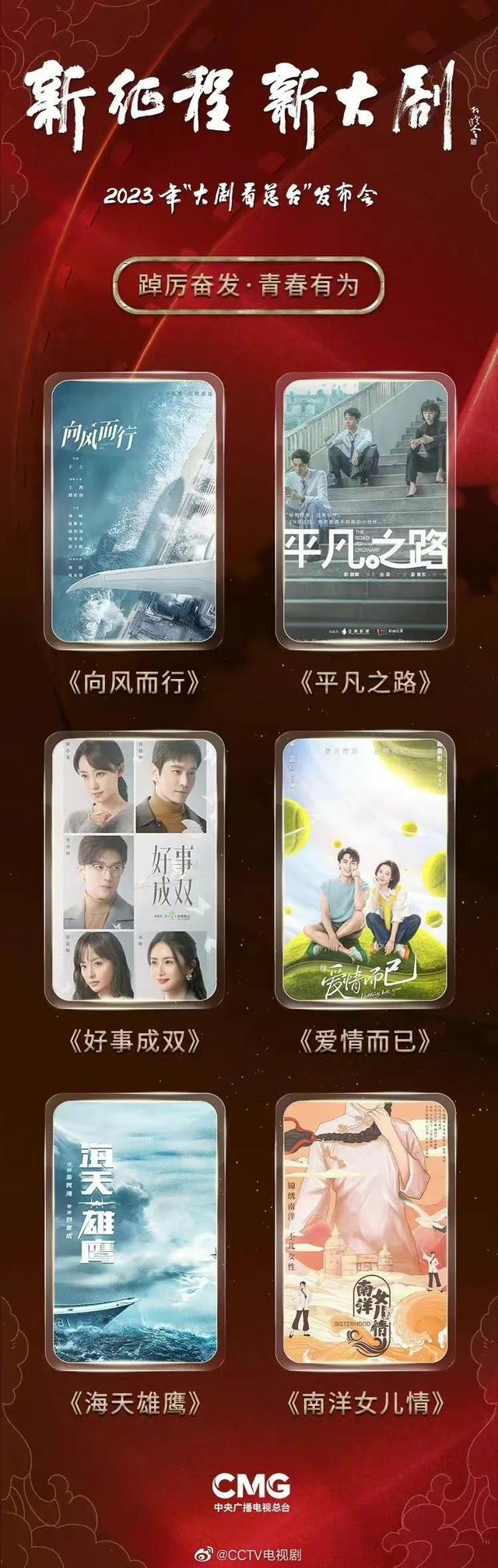 电视剧|央视2023电视剧完整版片单,来压压哪几部有爆款潜力?