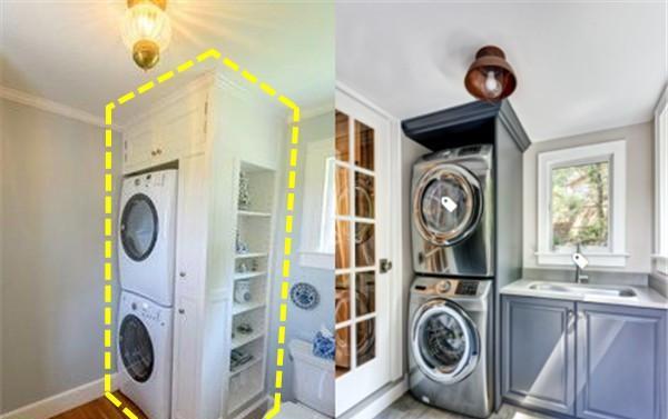 小卫生间,聪明人墙角挤出1㎡,实现双面洗衣柜,照样成装修模板