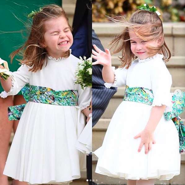 夏洛特公主|夏洛特公主飞吻卖萌不敌罗比威廉姆斯女儿初登场，花童都什么来头