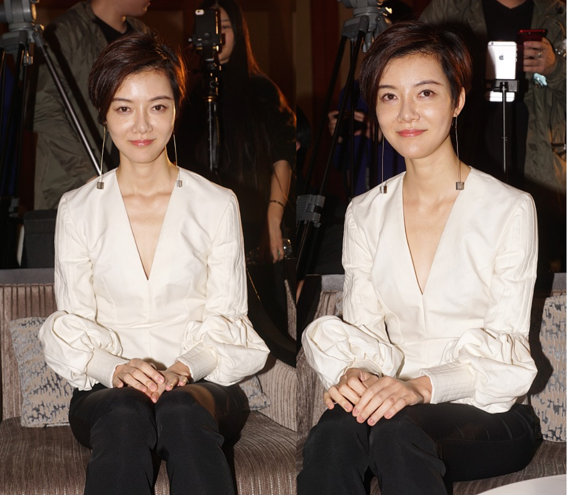 车晓|82年的车晓和69年的许晴,相差一轮多气质却不差,穿白色服装很美