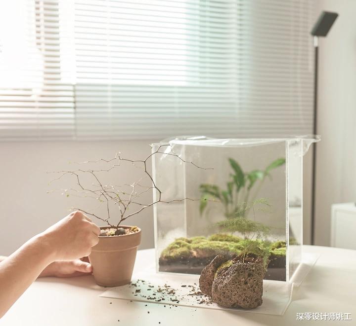 98㎡三室两厅住着小夫妻俩,经典的蓝白配色,温润清爽空间无比治愈