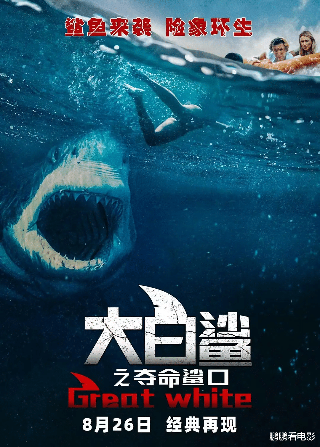 《大白鲨之夺命鲨口》: 五人斗两鲨，有几成胜算？
