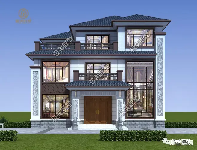 13×16米，三层新中式别墅，典雅大气，值得一看！