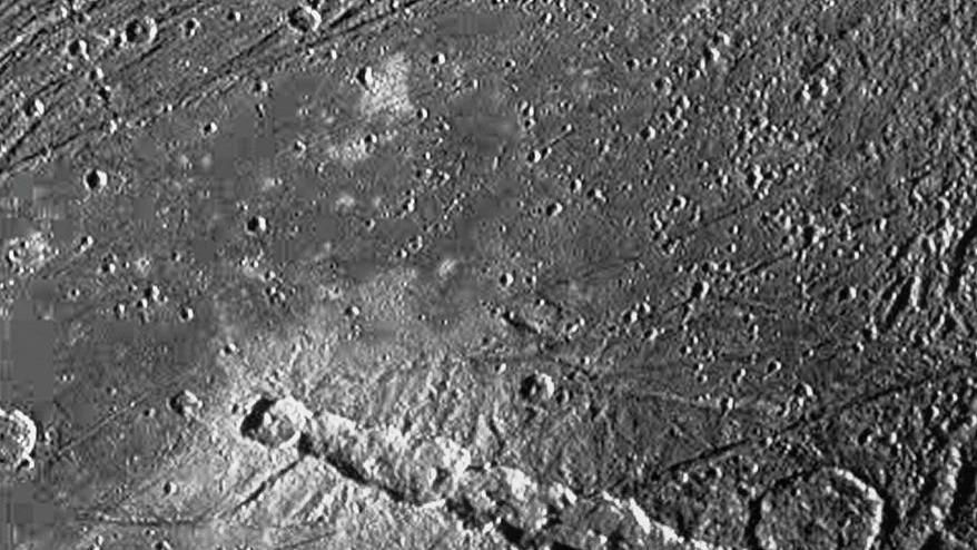 木卫三上的连串陨石坑，揭示了木星的狂暴本色