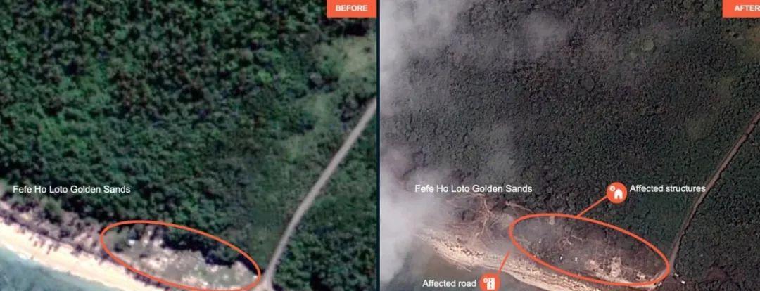 汤加火山爆发后,周边海域现怪事,中国卫星发现,石头浮在海面上
