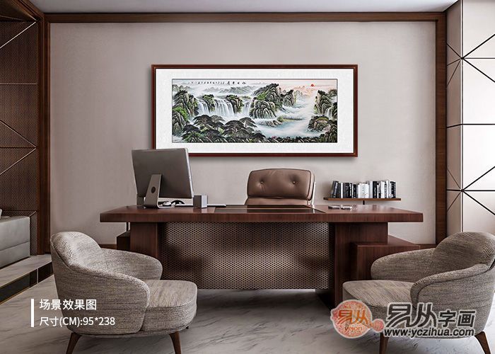 山水画|办公室软装 韵味十足的山水画 名家张利作品