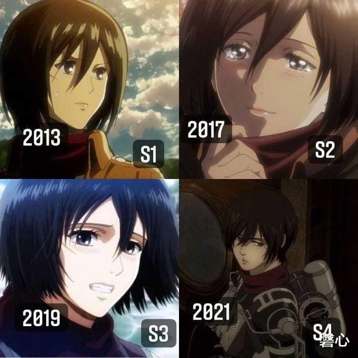 可塑性记忆|进击的巨人主角9年颜值变化,阿尔敏越长越帅,三笠霸气变三爷