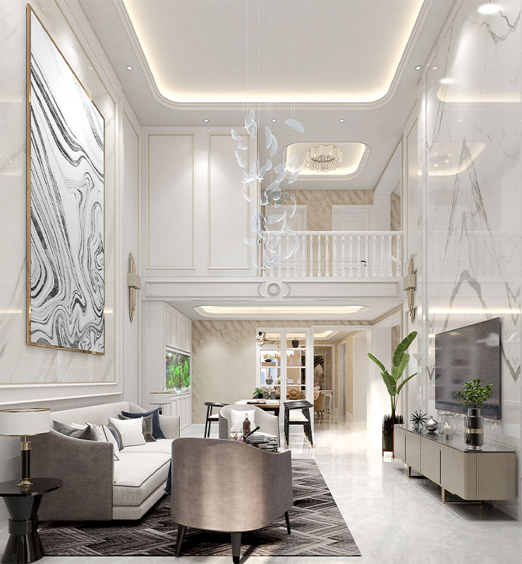 现代感又不失庸俗的简欧风别墅装修