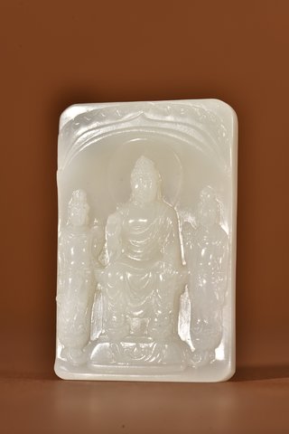 |和田玉三圣玉牌