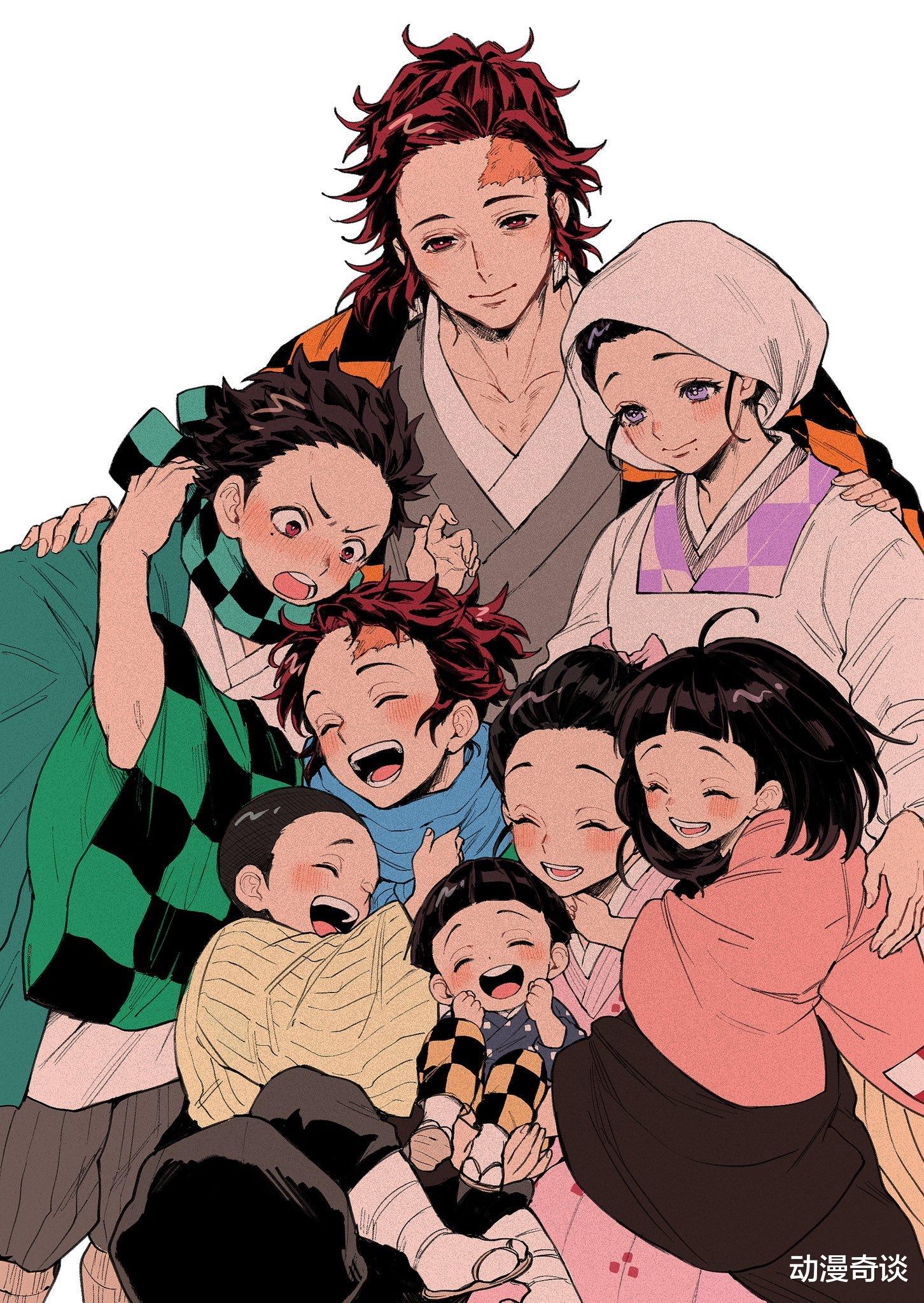 画师|画师绘制九柱全家福，风柱成团宠，音柱男友力爆棚